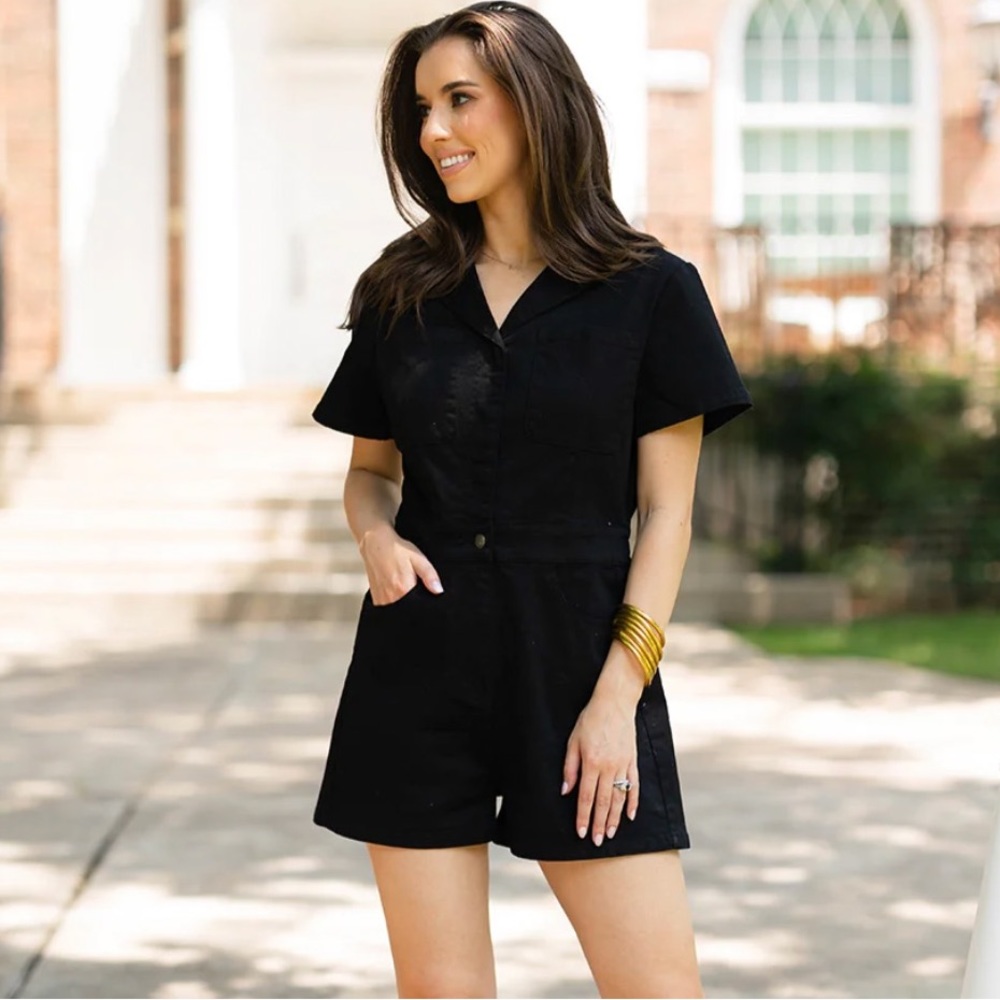 Buddy Love JESSIE CRYSTAL FRINGE ROMPER - BLACK
